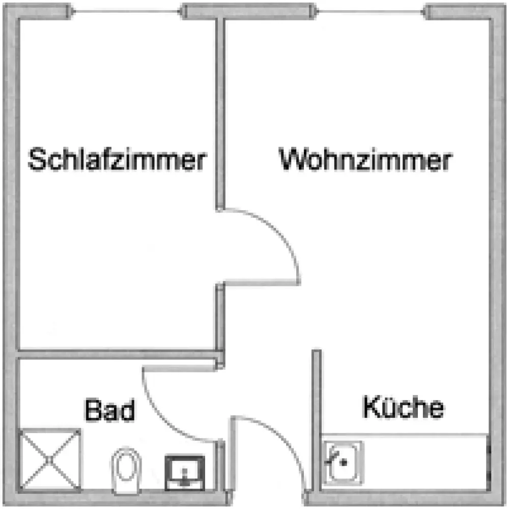 Grundriss einer Wohnung